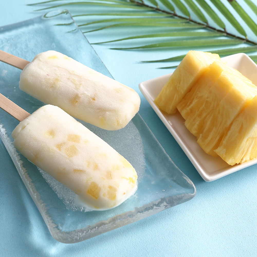 【半天水】鮮剖鳳梨椰奶雪糕8盒(70g*4支/盒〉免運, , large