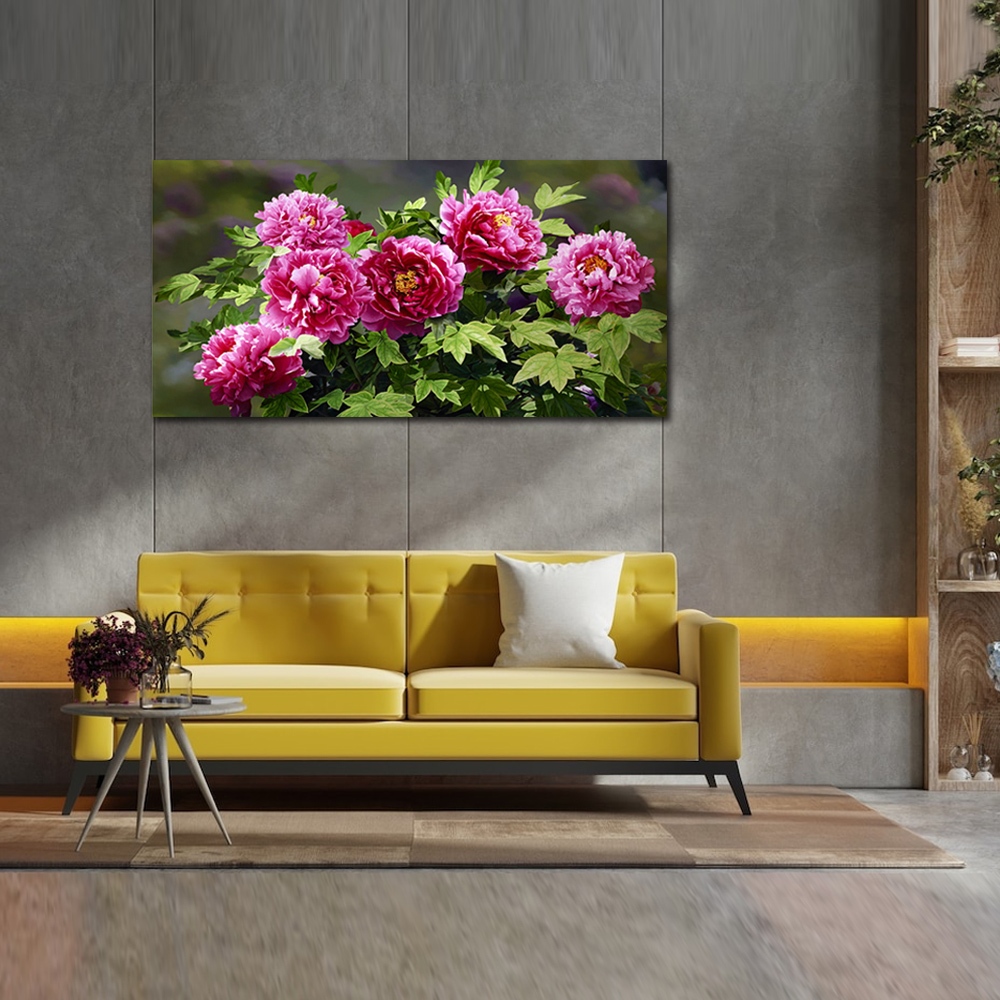 【御畫房】花開富貴 國家一級畫師手繪油畫60&times;120cm(VF-61), , large
