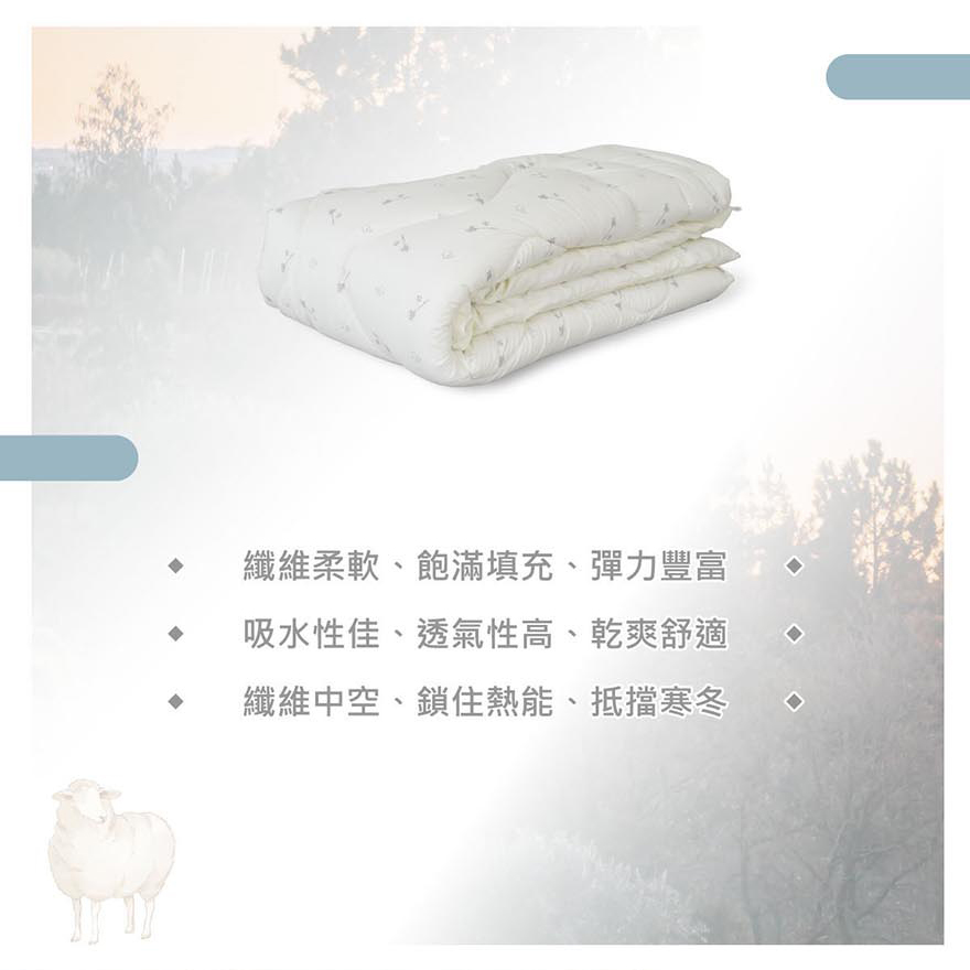 ［熊棉］澳洲暖意羊毛舒適被｜單人被｜4.5x6.5尺｜冬天必備 被胎 溫暖 羊毛被 舒適 棉被, , large
