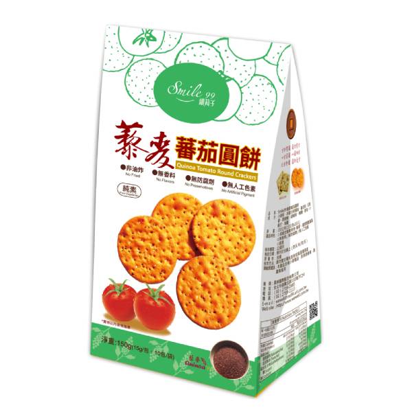 Smile99 Quinoa Tomato Round Crackers 15g &times;10 &ndash; Vegan, Non‑Fried, No Additives, , large