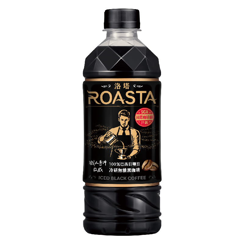 ROASTA冷研無糖黑咖啡PET455ml, , large