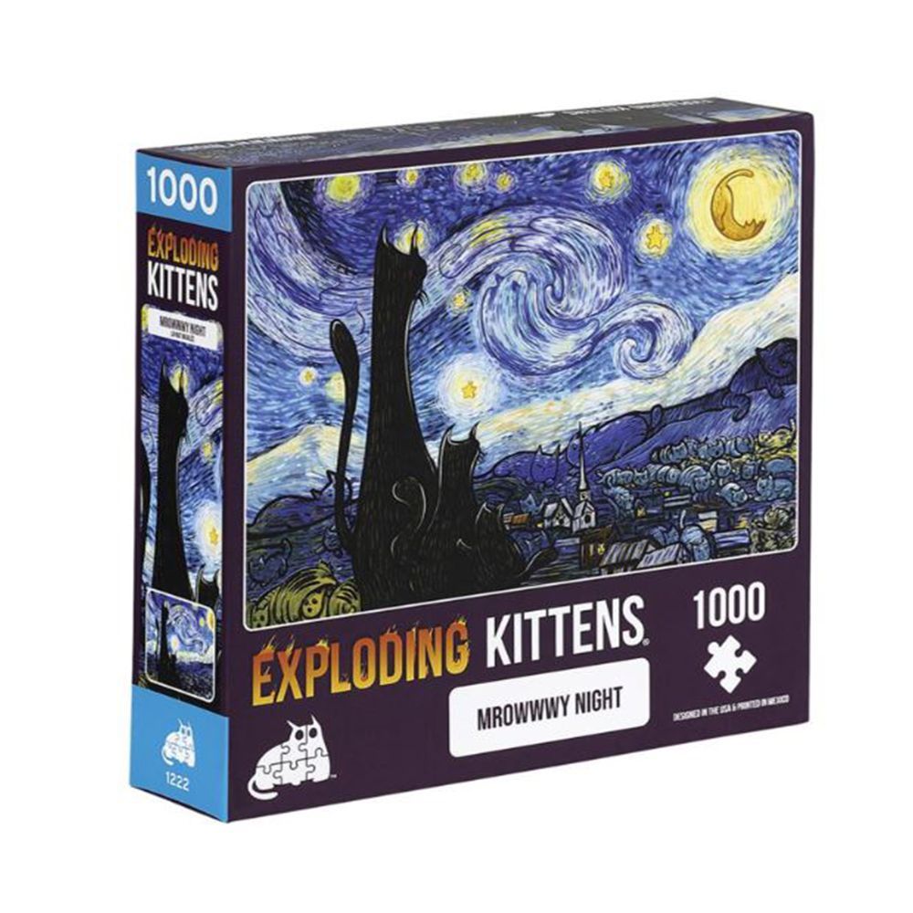 【Asmodee】爆炸貓1000片拼圖: 戴珍珠耳環的巴哥犬英文版｜爆炸貓周邊｜收藏品｜ExplodingKittens, , large