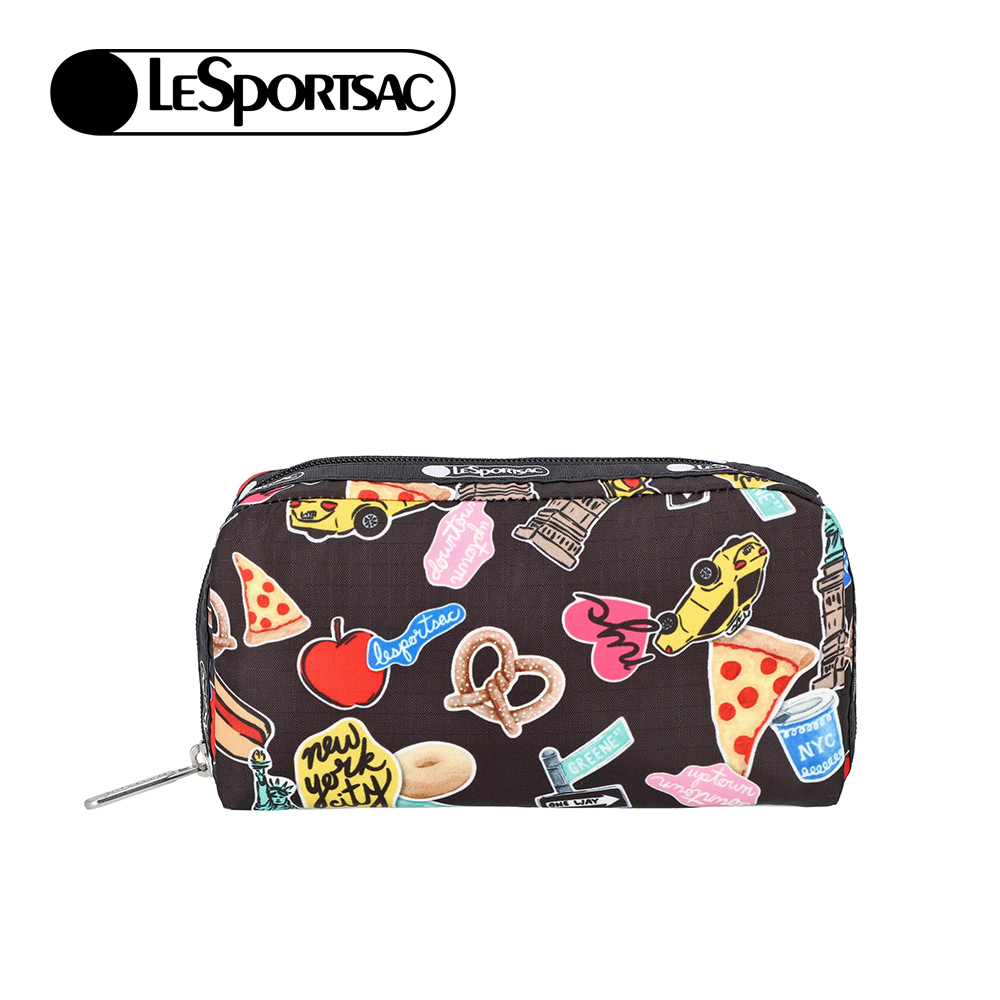 Lesportsac Rectangular Cosmetic 長形化妝包 盥洗包 收納包 女包(紐約城市L262-6511P-HG79, , large