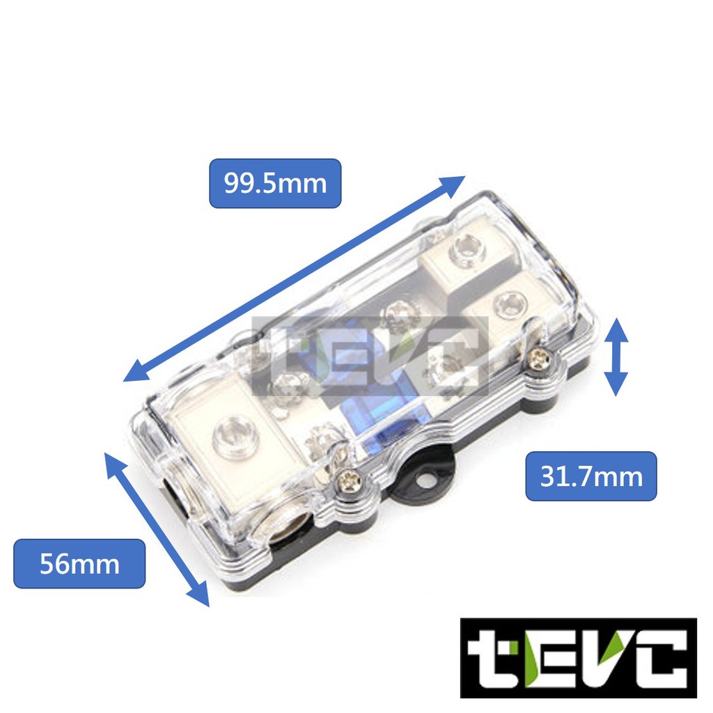 《tevc》ANS A6 音響 改裝 車用 專用 一進二出 二路 保險絲座 熔絲型 ANL型(小號) 保險, , large