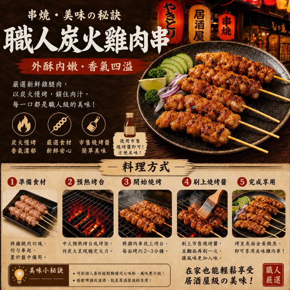 約克街肉舖 台灣雞肉串3串(40g+-10%/串/3串1包)_任選, , large