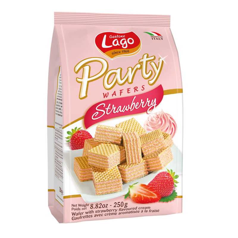 Lago Party Wafers-Strawberry Cream, , large