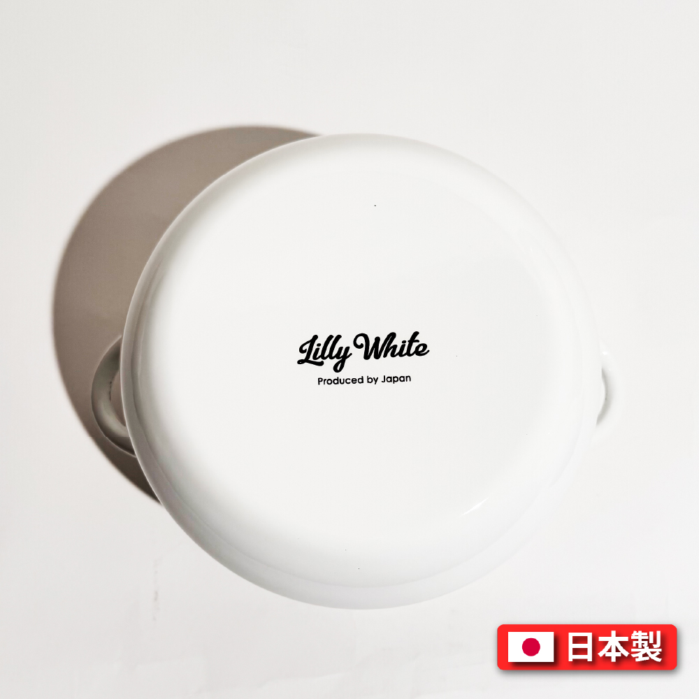 [豐琺瑯] 日本製｜雙耳鍋｜Lily White系列｜手工琺瑯｜LW-205, , large