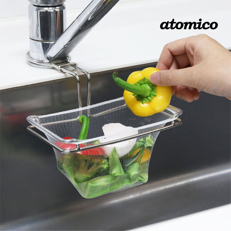 【CB JAPAN】atomico系列 不鏽鋼水龍頭掛式瀝水網架, , large