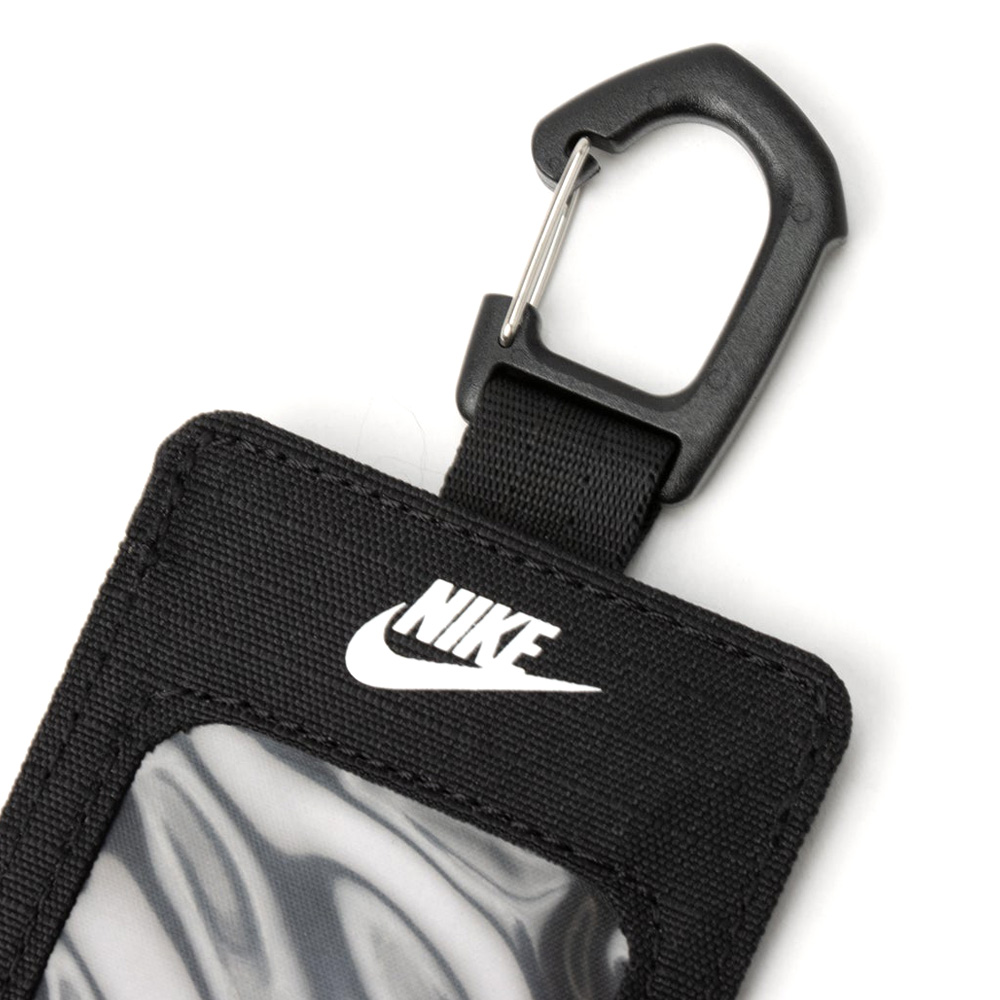 NIKE CLUB ID TAG 證件夾 識別證套 卡夾 票卡夾 證件套 悠遊卡套 登山扣 透明視窗 掛鉤 簡約 N1014155091OS黑, , large
