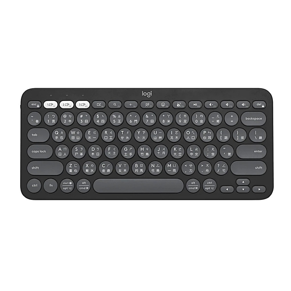 【 Logitech 羅技 】Pebble Keys 2 K380s 石墨灰 跨平台 藍牙鍵盤, , large