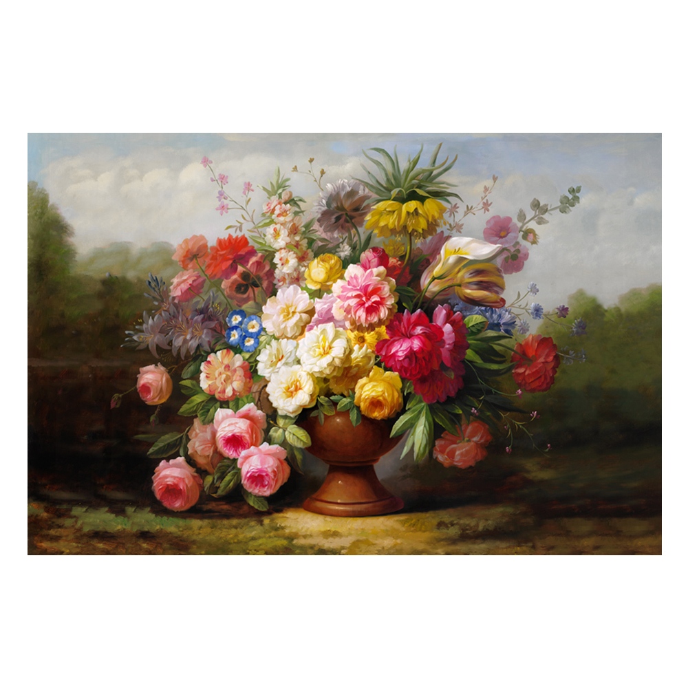 【御畫房】古典花之一 國家一級畫師手繪油畫60&times;90cm(VF-77), , large