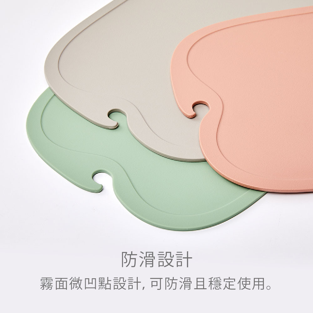 韓國Kassel  Apple 無痕砧板3色組(含砧板立架/韓國製), , large