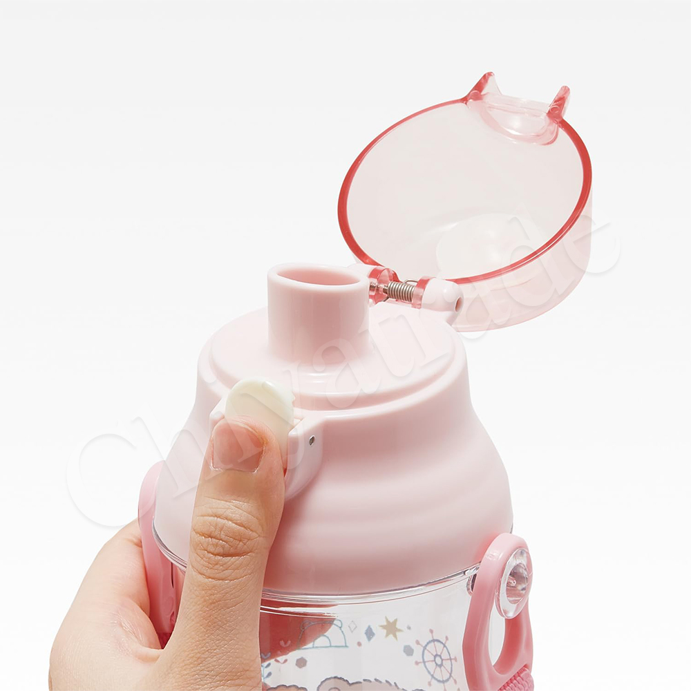 【百科良品】日本製 角落生物 彈蓋直飲水壺 抗菌加工 480ML(附背帶), , large