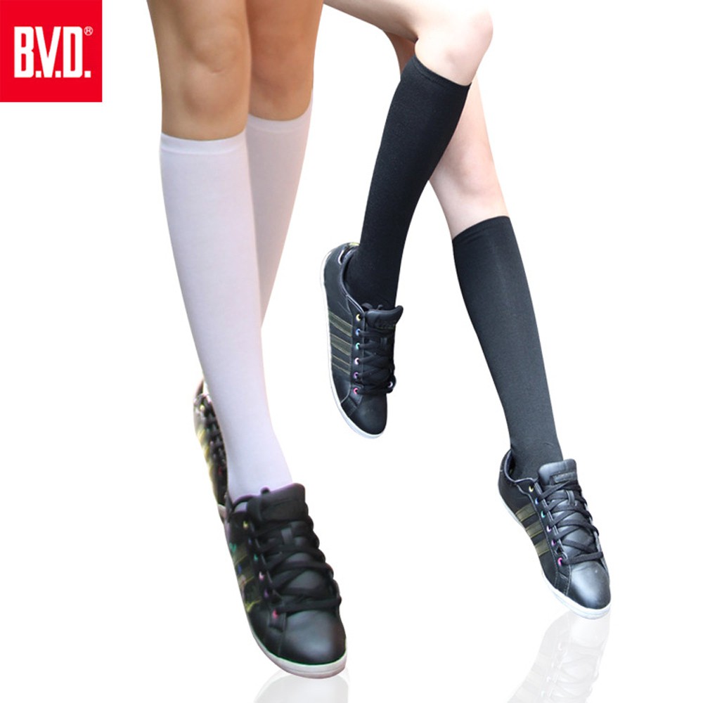 【BVD】學生中統襪<白>B216 長襪 膝下襪 襪子 女襪, , large