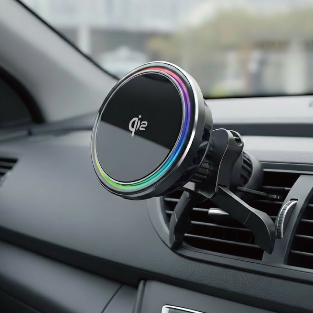 Qi2.2 Magnetic Wireless Fast Charging Car Mount, , large
