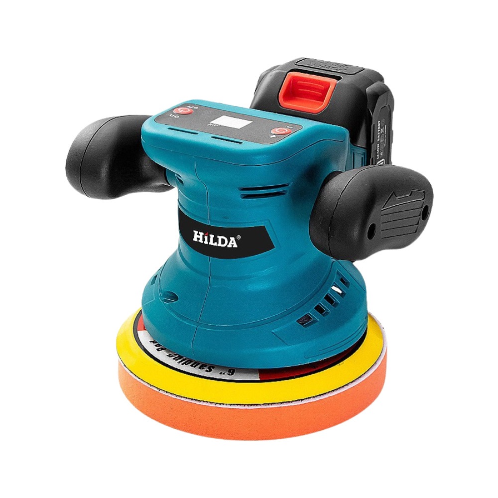 3-speed adjustable brushless polishing machine, 10 batteries, 1 charger, 6-piece set, , large