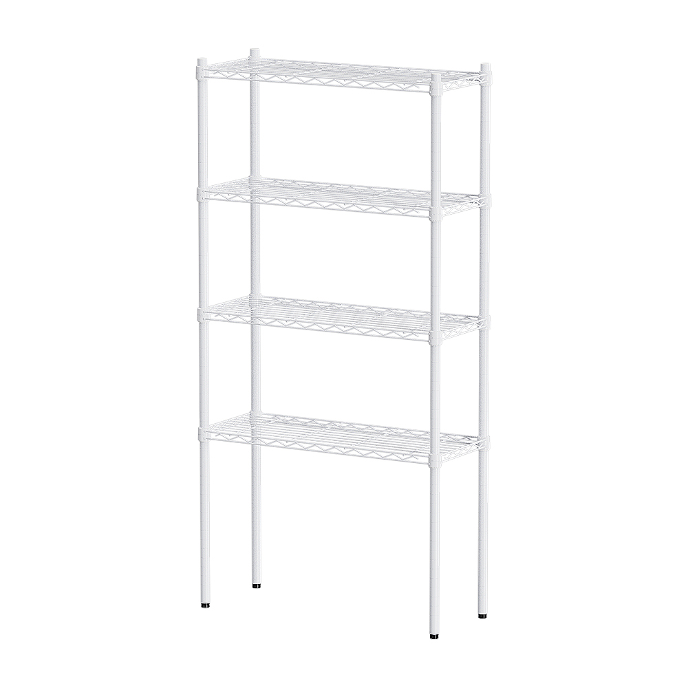 【Y HOUSE】76x30x150cm Lightweight Four-layer Iron Rack Iron Rack Shelf-Painted White, , large