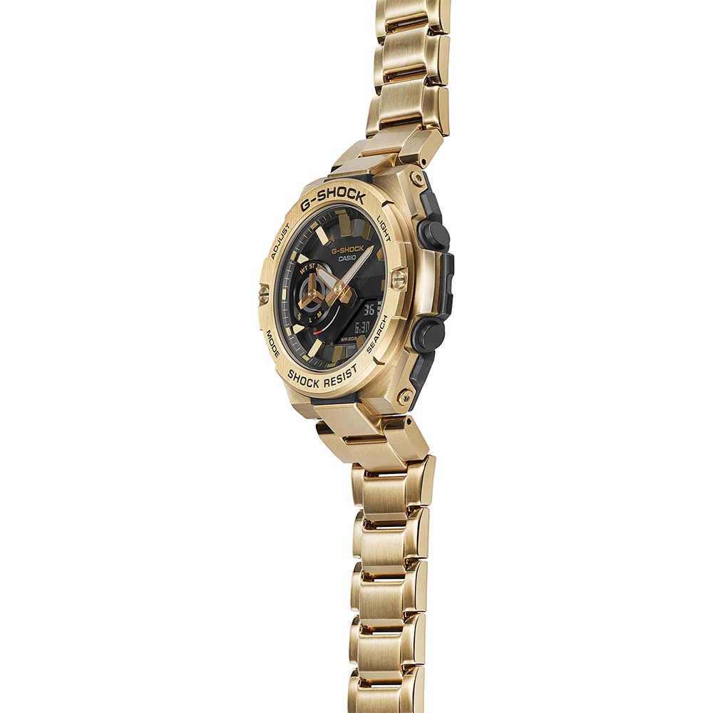 CASIO 卡西歐 G-SHOCK 太陽能電力藍芽 碳纖維核心防護構造手錶 GST-B500GD-9A, , large