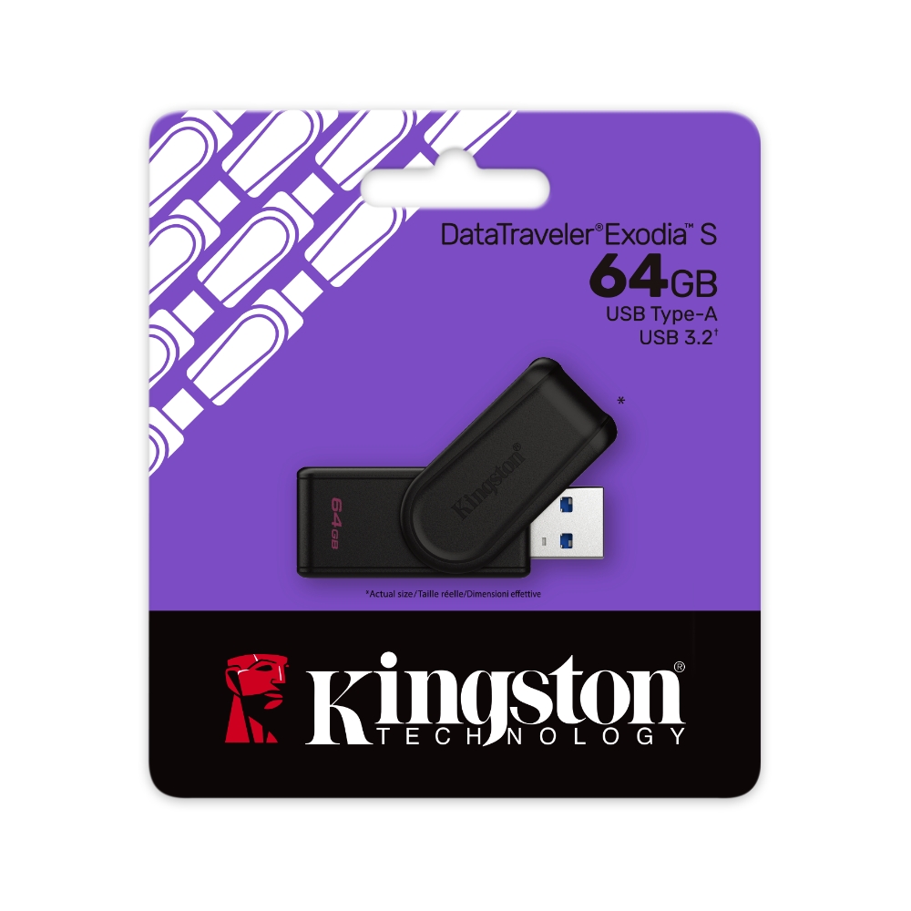 【Kingston】DataTraveler Exodia S 64G USB 3.2 Gen1 高速隨身碟, , large