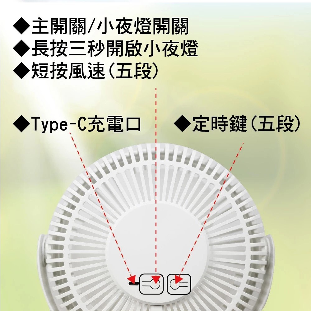 SUPAFINE 8&rdquo; 3-in-1 Desk/Clip/Wall USB Fan HFB-S0007, , large