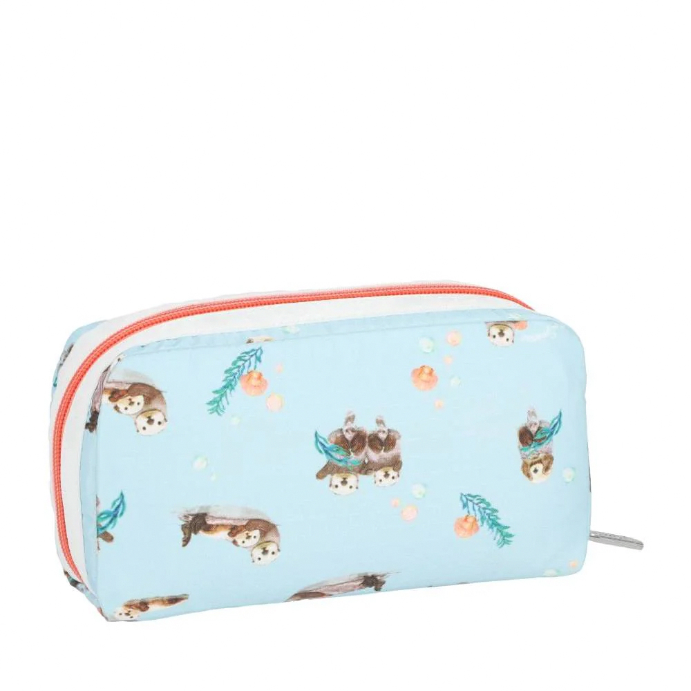 Lesportsac Rectangular Cosmetic 長形化妝包 盥洗包 收納包 女包(海洋風格水獺), , large