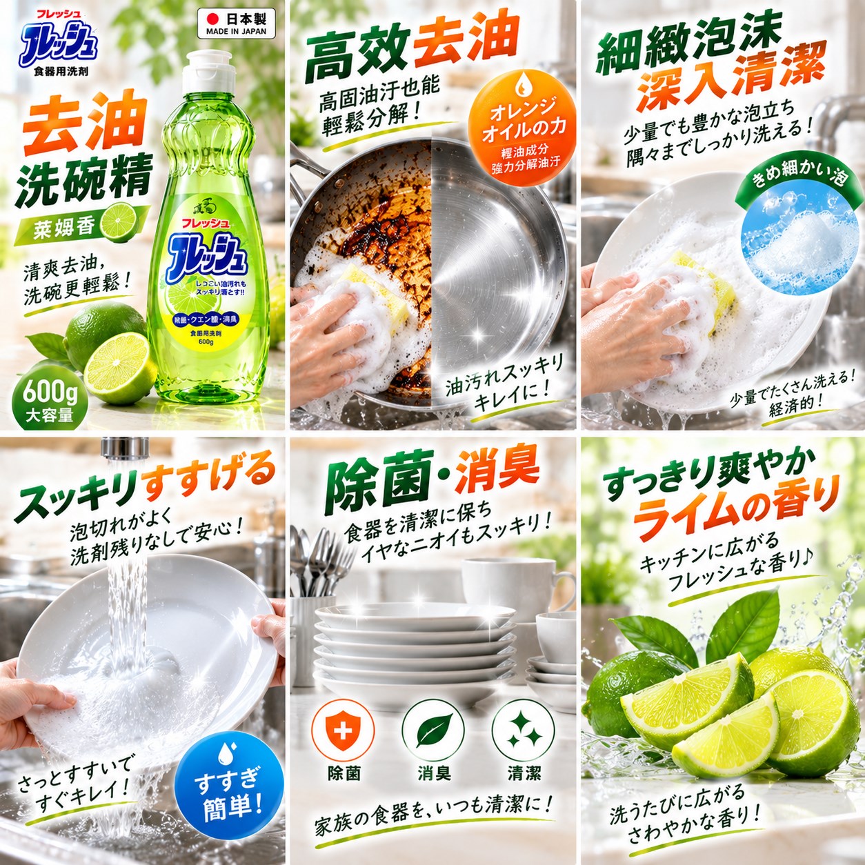 【HIYASU日安工坊】餐具洗滌劑 (萊姆香), , large
