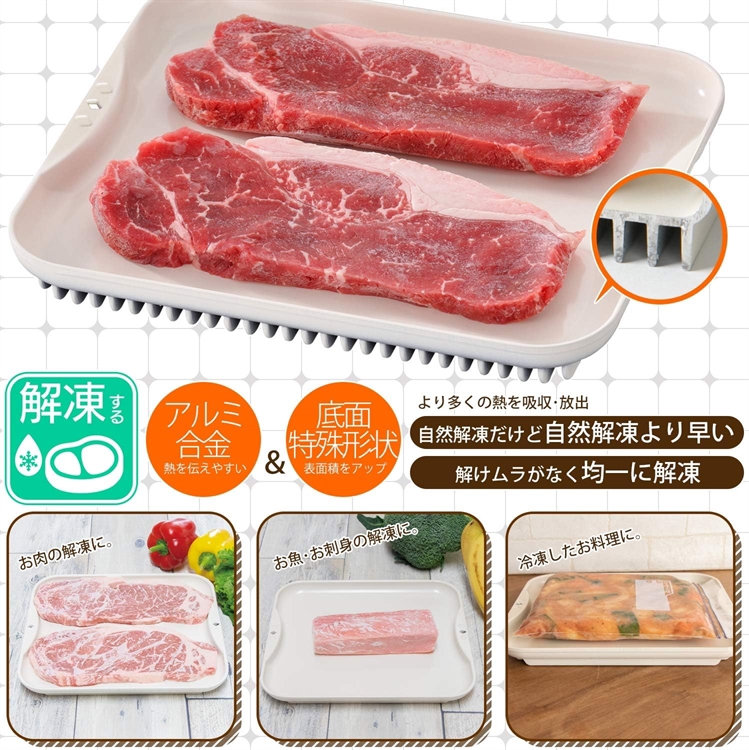 Aluminum alloy quick thawing tray (L), , large