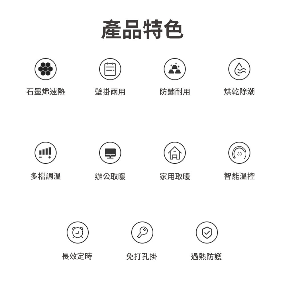 【Philips 飛利浦】AHR3126FX 石磨烯壁掛暖風機(可遙控/居浴兩用/IPX2防水), , large