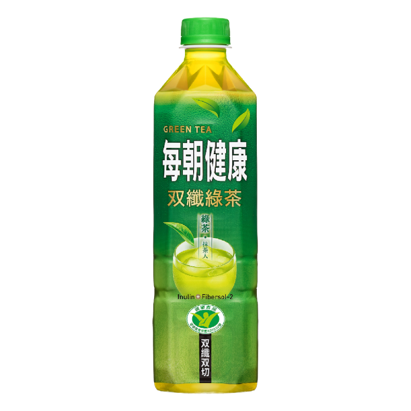 每朝健康雙纖綠茶(無糖) 650ml, , large