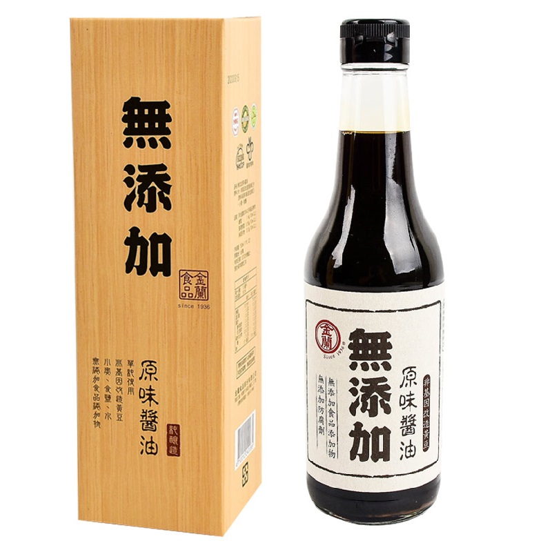 金蘭無添加原味醬油500ml, , large