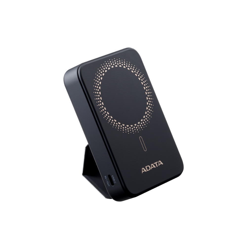 【ADATA 威剛】R100 磁吸式 行動電源 10000mAh 快充 Magsafe 無線充電 背蓋腳架, , large