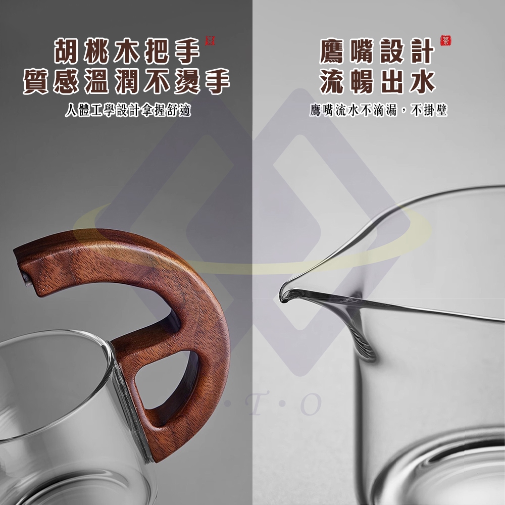 【禾統】半月磁吸泡茶組／半月泡茶(不含茶杯)／1組(茶壺組 泡茶 茶壺 自動磁吸泡茶 玻璃茶具 懶人泡茶, , large