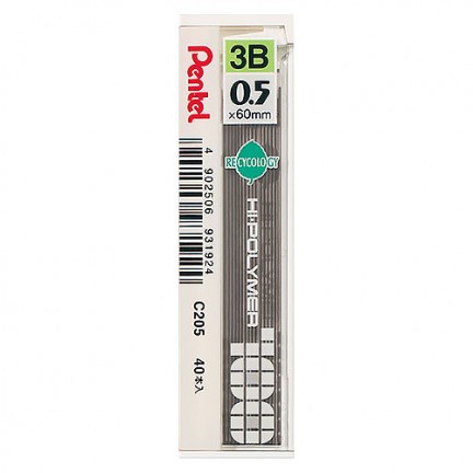 飛龍Pentel  0.5mm自動鉛筆芯 (C205)*B, , large
