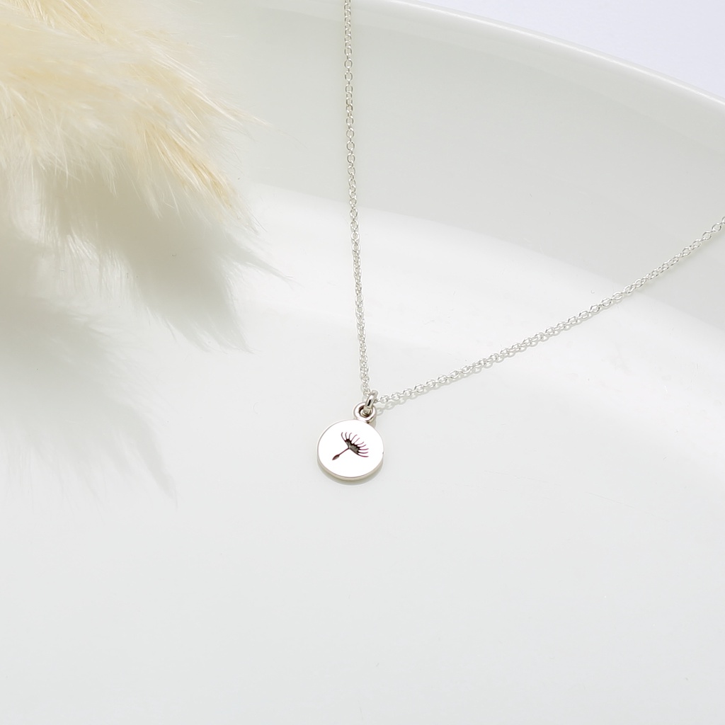【Angel & Me】Dandelion Birth Flower October (small) s925 sterling silver necklace, , large
