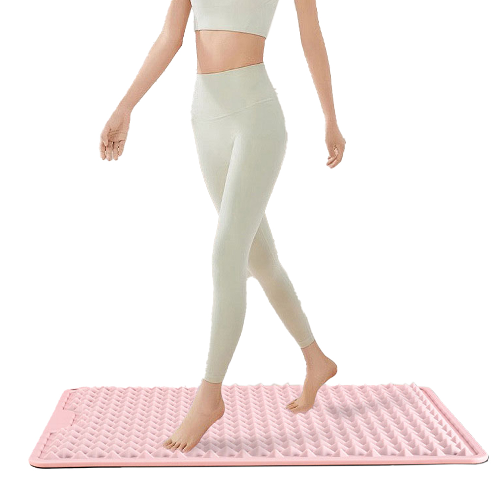 Silicone foot massage mat, rectangular, 44x34cm, green., , large