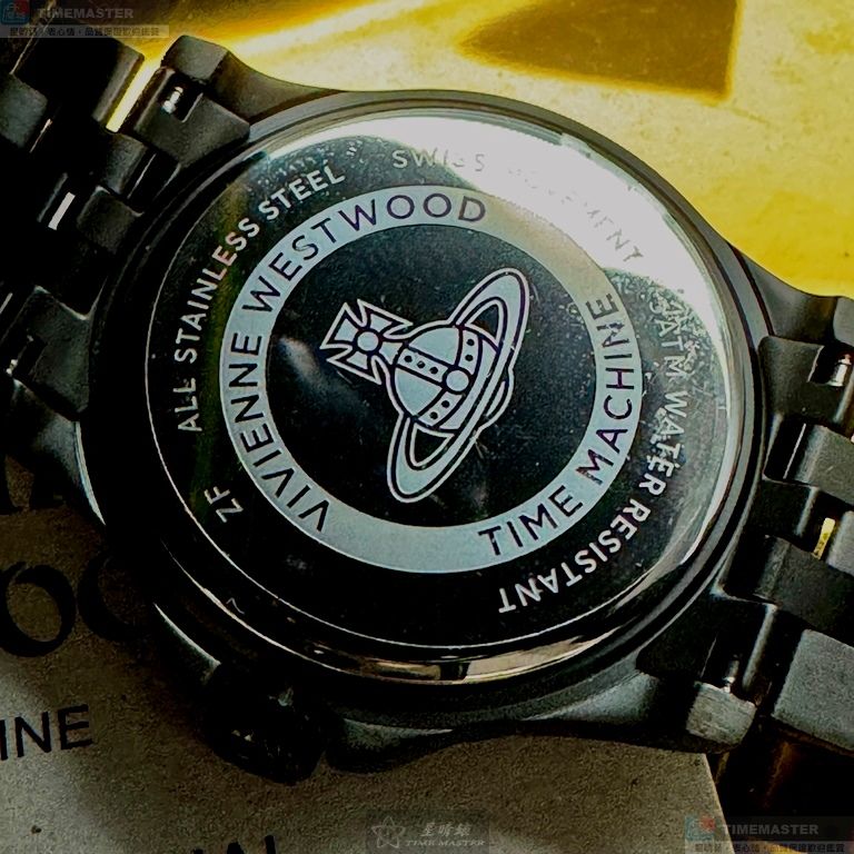 [星晴錶業]Vivienne Westwood手錶,38mm,VW30329黑色錶面黑錶殼深黑色精鋼錶帶款, , large
