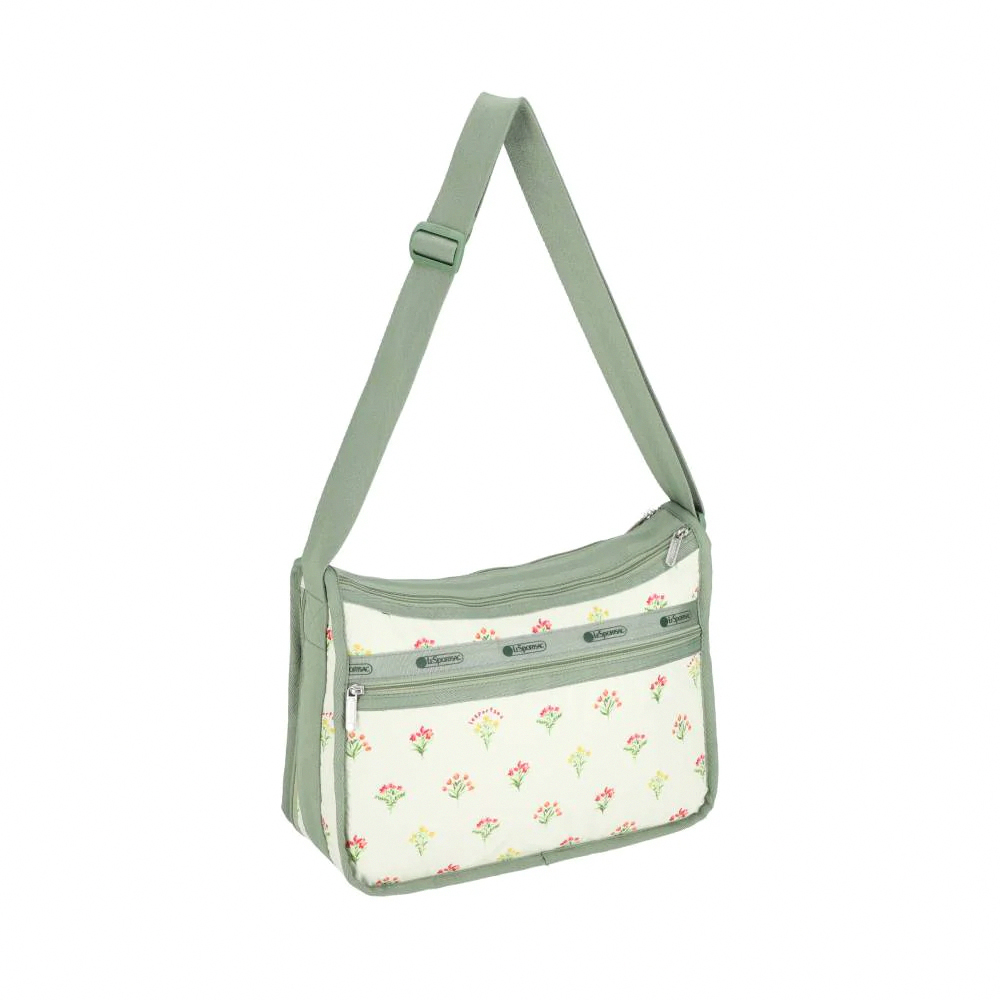 Lesportsac Deluxe Everyday Bag 經典斜背包 側背包 通勤旅行包 女包 男包(盛夏草原), , large