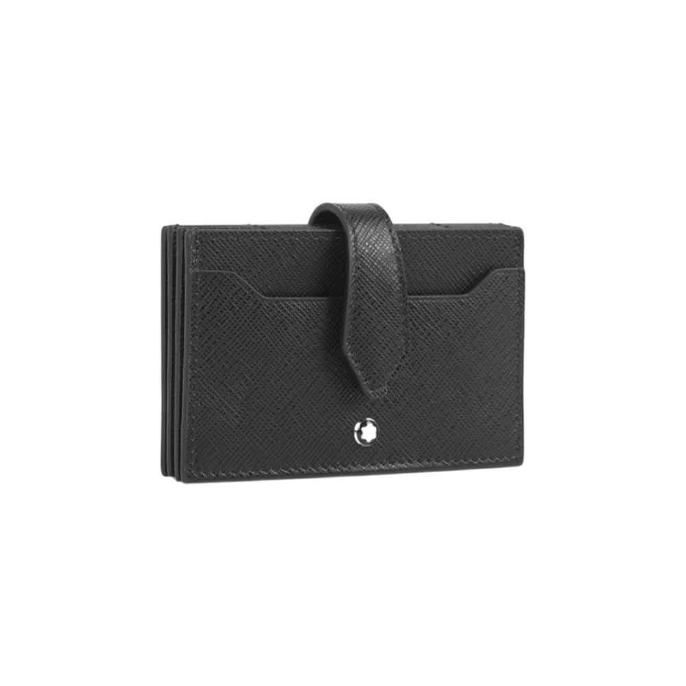 MONT BLANC Sartorial 匠心系列風琴造型釦式卡片夾/名片夾(黑色), , large