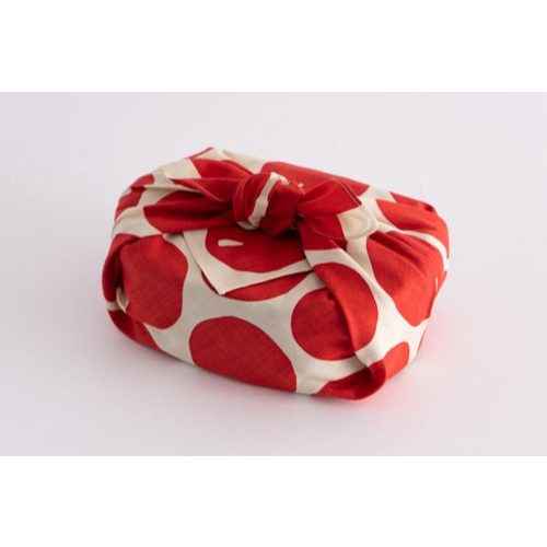 日本製 KAMAWANU Furoshiki 風呂敷/包袱布 全棉 方巾 手巾 多功能手帕 50x50 cm (蘋果), , large