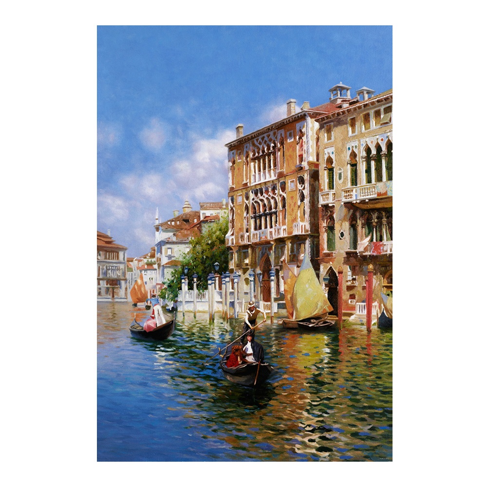 【御畫房】威尼斯之二 國家一級畫師手繪油畫60&times;90cm(VF-98), , large