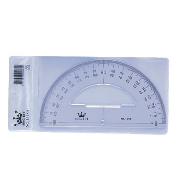 【 徠福 】半圓分度器 15cm 180度 / 片 NO.1518A, , large