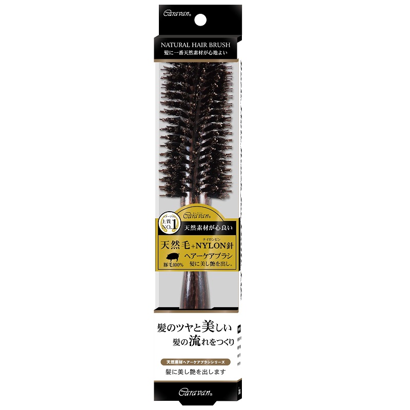 Maintenance mixed hair round brush 14row, , large