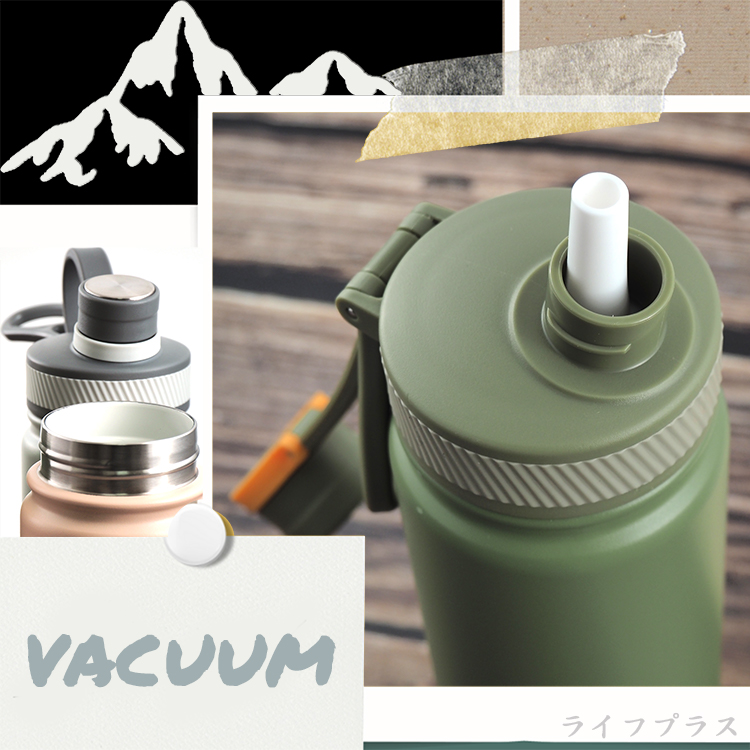 VACUUM陶瓷塗層304不鏽鋼真空保溫瓶-700ml-太空灰-1支, , large