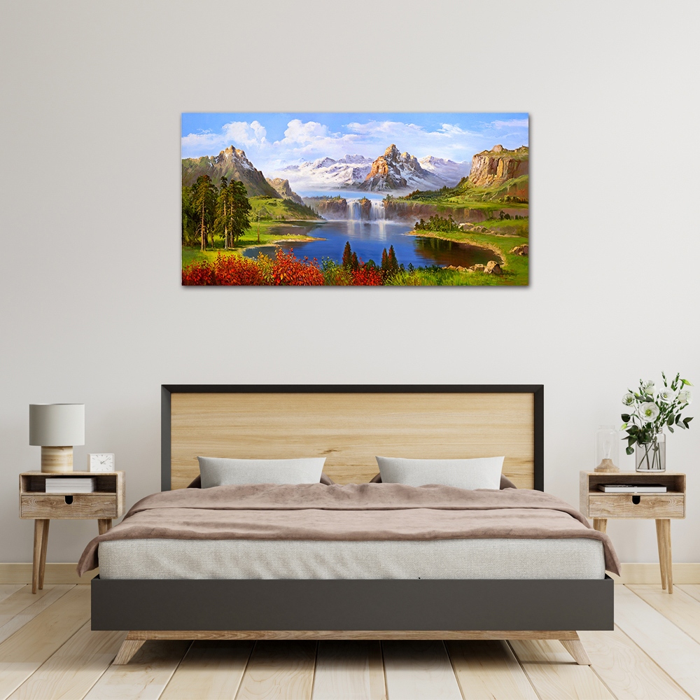 【御畫房】金山聚寶 國家一級畫師手繪油畫60&times;120cm(VF-116), , large