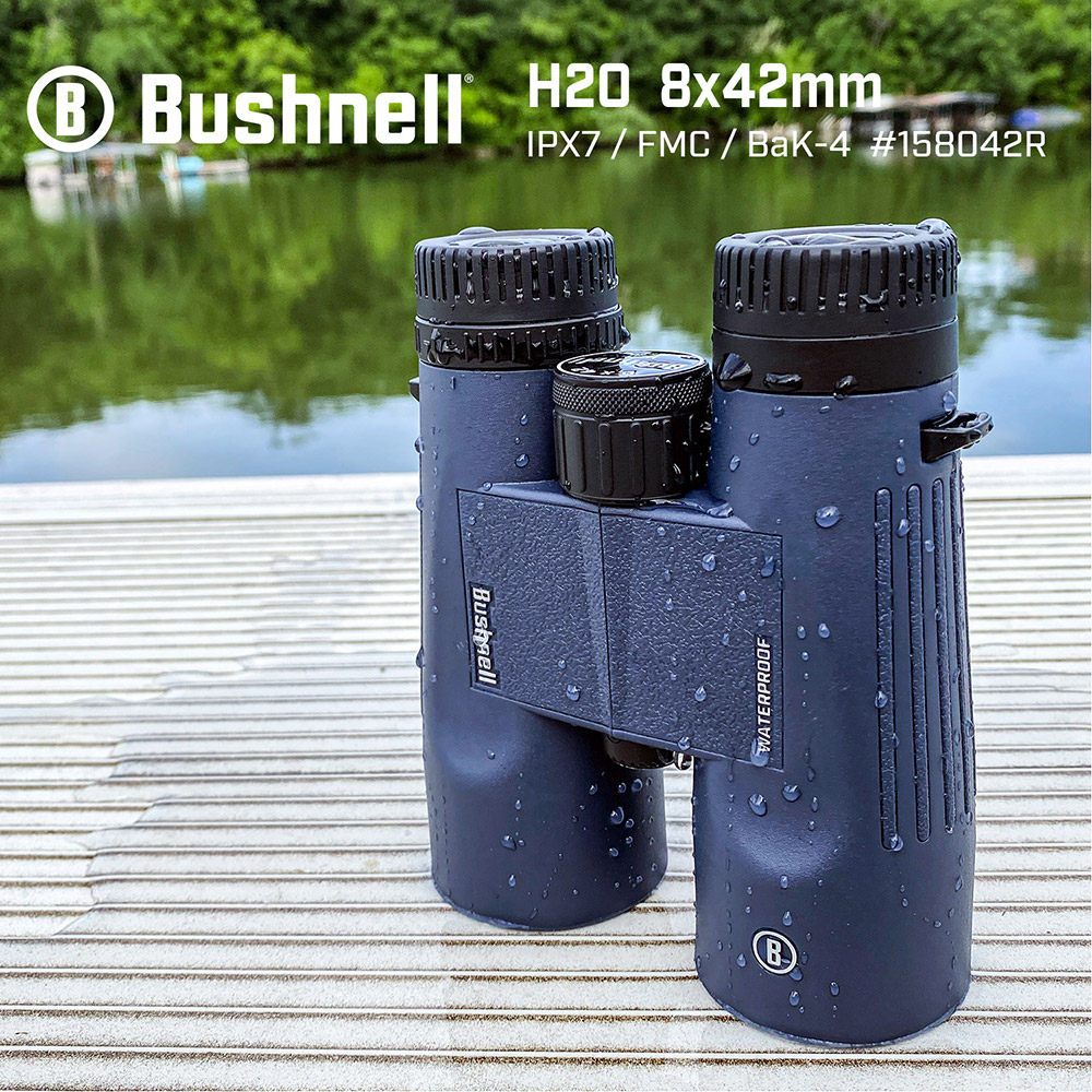 [美國 Bushnell] H2O 新水漾系列 8x42mm 防水賞鳥型雙筒望遠鏡 158042R (公司貨), , large