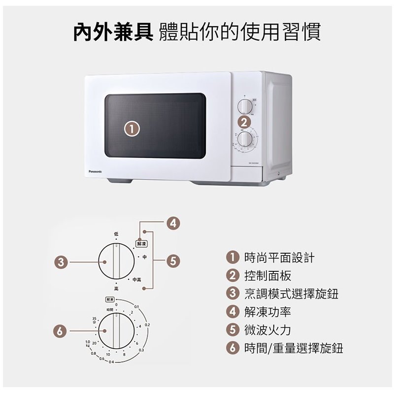 Panasonic 國際牌 NN-SM33NW 25公升 機械式微波爐 _ 公司貨, , large
