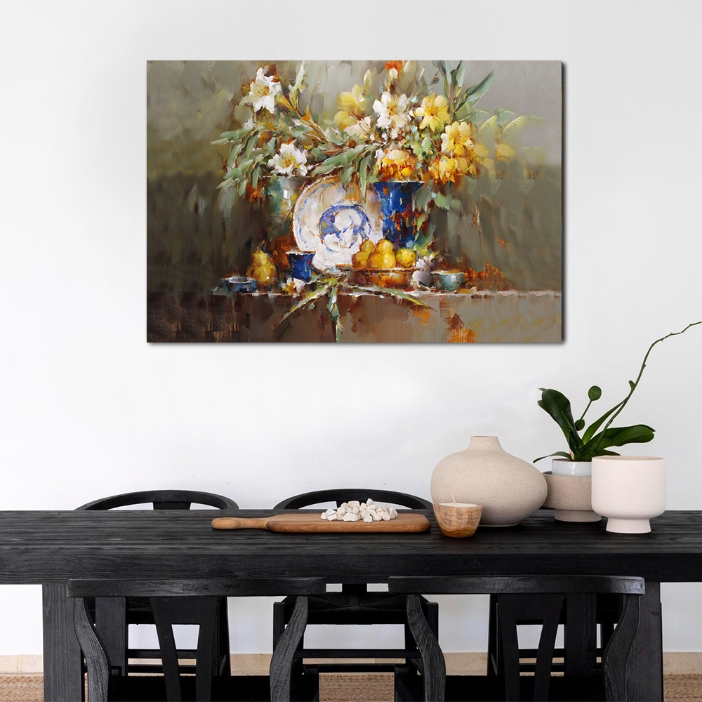 【御畫房】富貴花開之二 國家一級畫師手繪油畫60&times;90cm(VF-198), , large