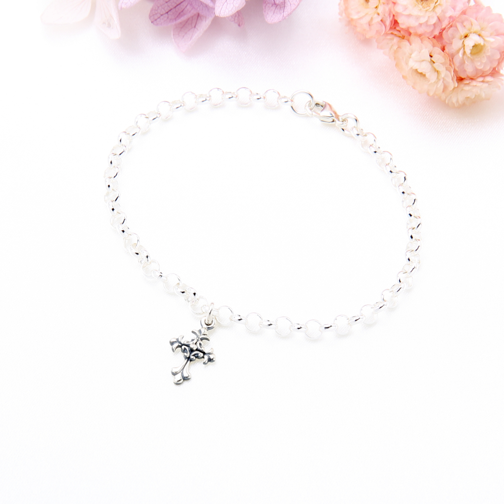【Angel & Me】Iris Gothic Cross s925 sterling silver bracelet Valentine's Day gift, , large