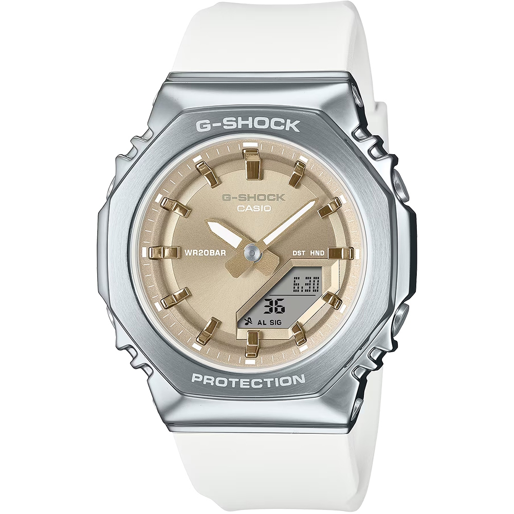 CASIO 卡西歐 G-SHOCK 粉彩金屬八角手錶 女錶 GM-S2110-7A9, , large