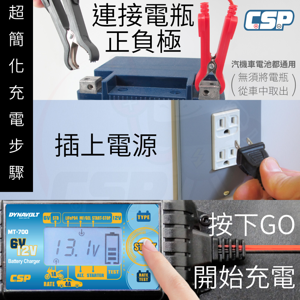 [CSP] MT700 Automotive and Motorcycle Charger Motorcycle Charging Car Charging Intelligent Microcomputer Automatic Battery Charger (Charging, Testing, Maintenance, Full Voltage) (6V/12V), , large